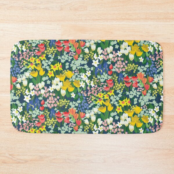 Item preview, Large Scale Floral on Dark Teal designed and sold by bevestudio.