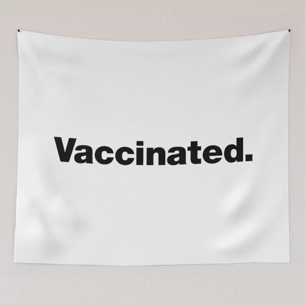 Item preview, Vaccinated (black letters) designed and sold by dudethecreator.