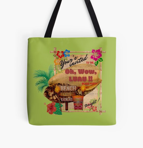 "Aloha Summer" Beach Pool Shopping Tote Bag 