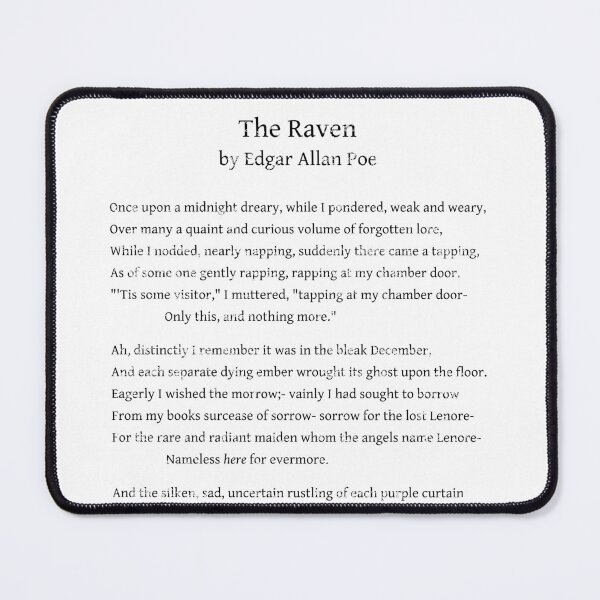 Item preview, THE RAVEN EXCERPT designed and sold by Madjack Tees Kiwi SuperStore.