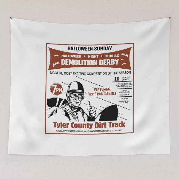 Item preview, Tyler County Demolition Derby Dirt Track Halloween Sunday designed and sold by Moderately Neato.