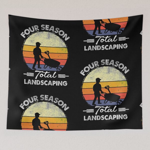 Item preview, Four Season Total Landscaping Vintage Retro Sunset Gardeners designed and sold by LAXIR.