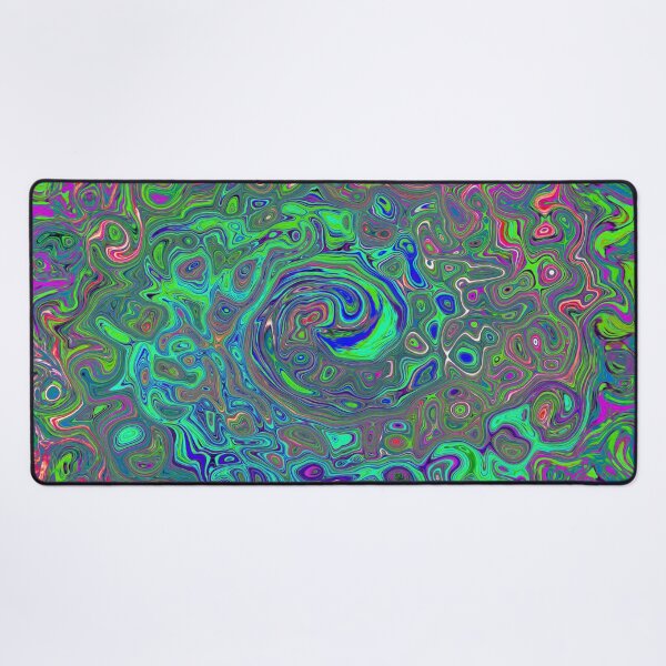 Item preview, Trippy Chartreuse and Blue Retro Liquid Swirl designed and sold by myrubiogarden.