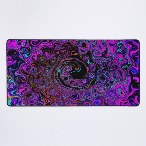 Item preview, Trippy Black and Magenta Retro Liquid Swirl designed and sold by myrubiogarden.