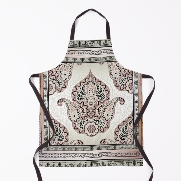 Item preview, Greek Key Border Pink Peach Black Paisley Design designed and sold by Yiorgos Designs.