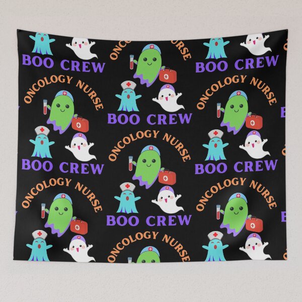 Aperçu de l'œuvre Infirmière en oncologie Boo Crew créée et vendue par WoodburyLake.