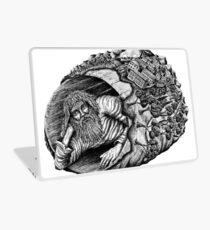 Diogenes surreal pen ink black and white drawing Laptop Skin