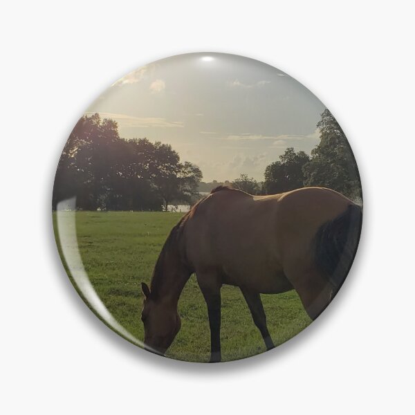 Item preview, Horses grazing in a farm field in Florida designed and sold by ZCS2014.