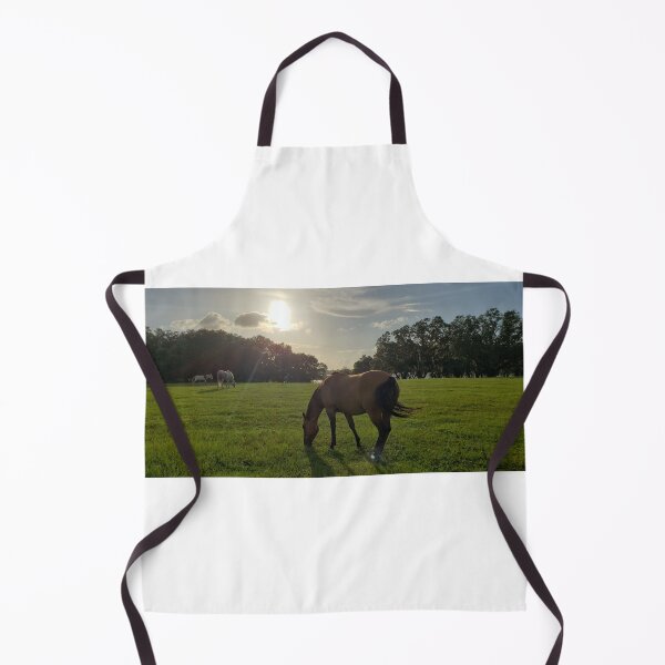 Item preview, Horses grazing in a farm field in Florida designed and sold by ZCS2014.