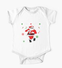 Black Santa Ju Ju Dance Short Sleeve Baby One-Piece