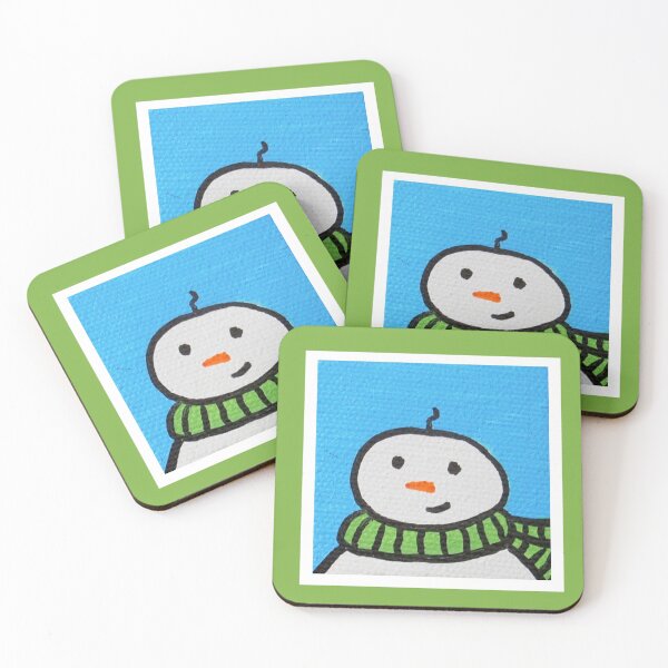 Item preview, Snowman Portrait #4 designed and sold by ErinBrieArt.