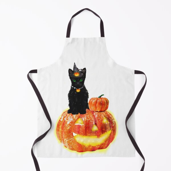 Item preview, Cute Black Kitten and Jack O Lantern Pumpkin Halloween Witch designed and sold by Jolly-Yosei.