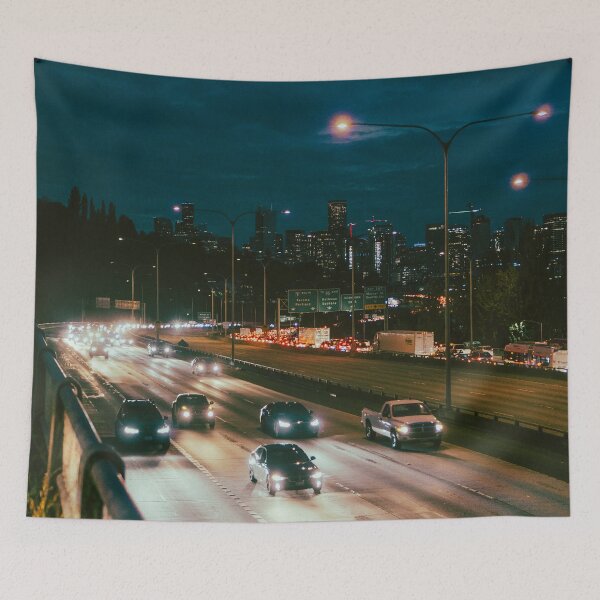 Item preview, Seattle Skyline Nightscape Highway designed and sold by Robtography.