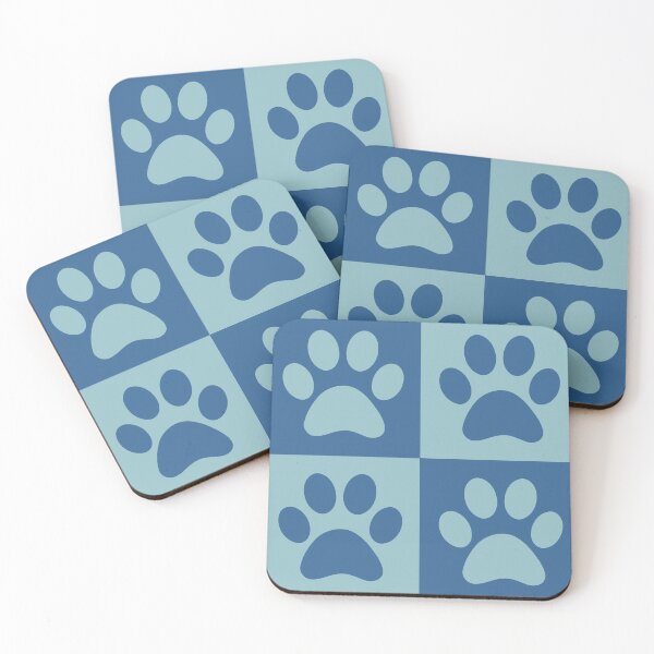 Item preview, Checkered blue dog paw print pattern  | Cute Gifts for dog mom, dog dad, dog lover and dog owner  designed and sold by Violet Treasures.