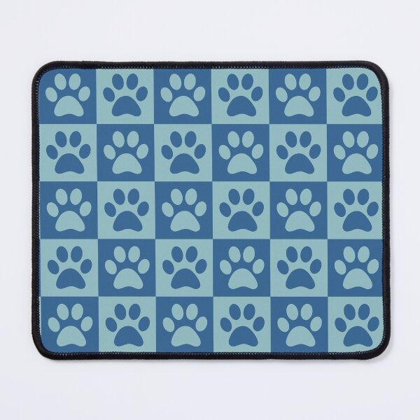 Item preview, Checkered blue dog paw print pattern  | Cute Gifts for dog mom, dog dad, dog lover and dog owner  designed and sold by Violet Treasures.