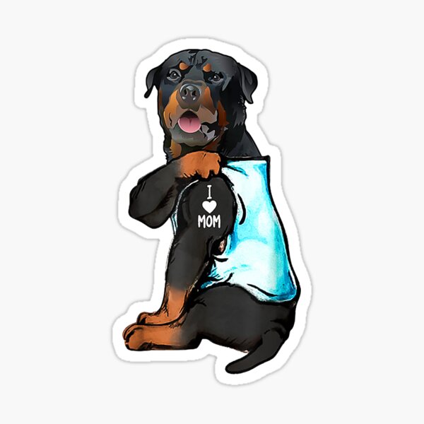Sticker décoratif autocollant, chien mignon avec sourire et gros