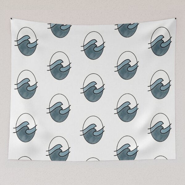 Item preview, Simple Waves Drawing designed and sold by makesbymiss.