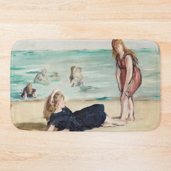 Item preview, Oil Painting On the Beach (ca.1868) by Edouard Manet designed and sold by Designedbysm.