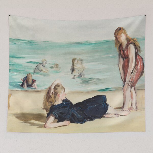 Item preview, Oil Painting On the Beach (ca.1868) by Edouard Manet designed and sold by Designedbysm.