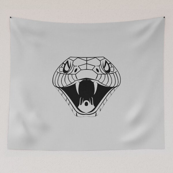 Item preview, snake viper head bite graphic design black designed and sold by Avicularious.