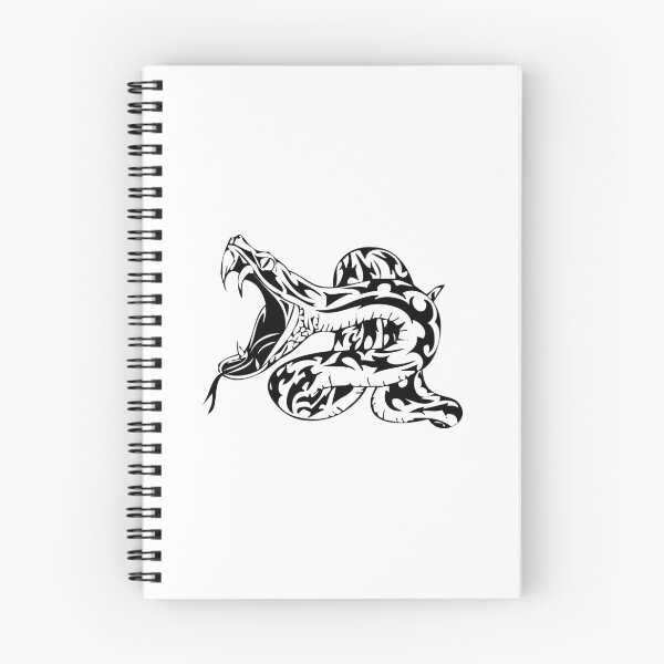 Item preview, snake viper head bite tribal graphic design black designed and sold by Avicularious.