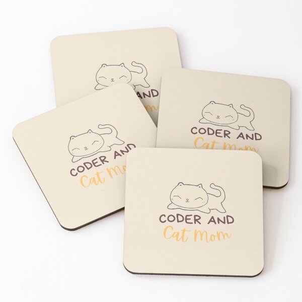 Item preview, Coder and Cat mom| Coding/Coder software engineer developer programmer geek STEM designed and sold by brinikki.