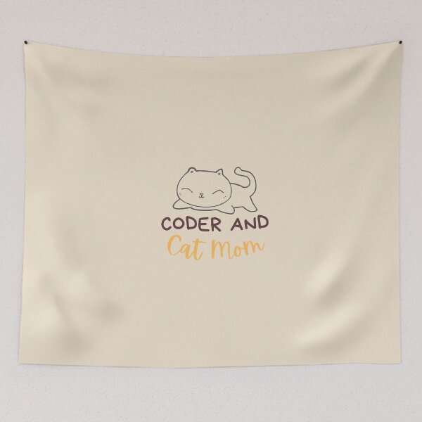Item preview, Coder and Cat mom| Coding/Coder software engineer developer programmer geek STEM designed and sold by brinikki.