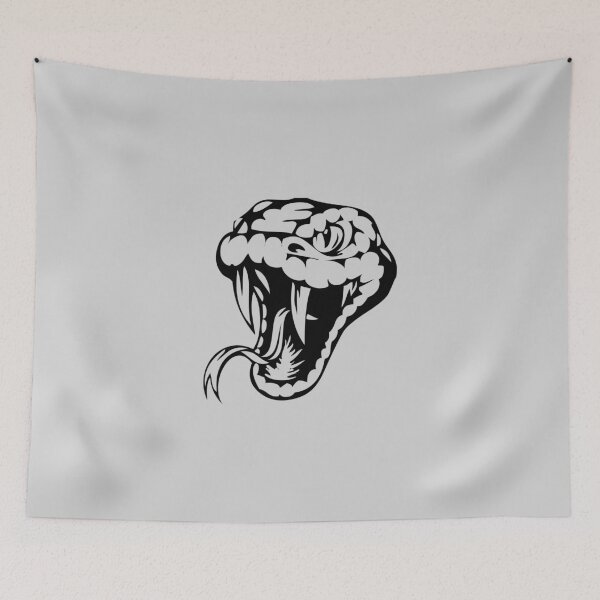 Item preview, snake viper head bite graphic design black designed and sold by Avicularious.