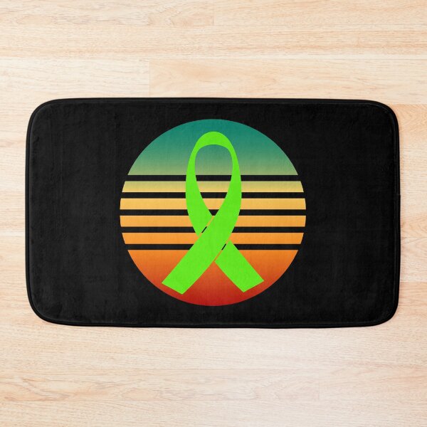Item preview, Green Organ Donation Ribbon on Retro Sunset designed and sold by teamtransplant.