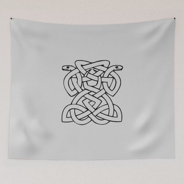 Item preview, snake viper symmetric tribal graphic design black designed and sold by Avicularious.