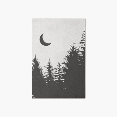 Artikel-Vorschau von Twilight-inspirierter Schwarz- und Grauwald mit Mond, designt und verkauft von Simply Magic Supply.
