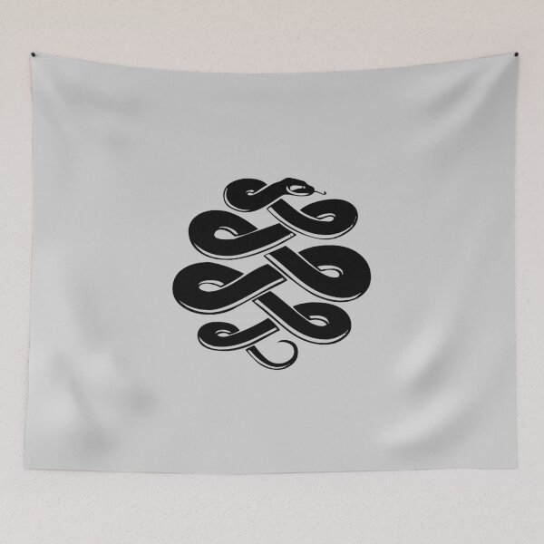 Item preview, snake viper symmetric tribal graphic design black designed and sold by Avicularious.