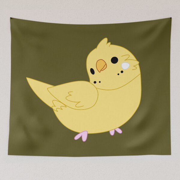 Item preview, Lutino Budgie (Parakeet) designed and sold by Wrenflight.