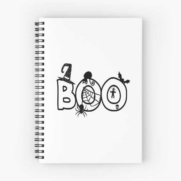 Item preview, Halloween Boo with Witches Hat Black Cat Spider Web designed and sold by Swigalicious.
