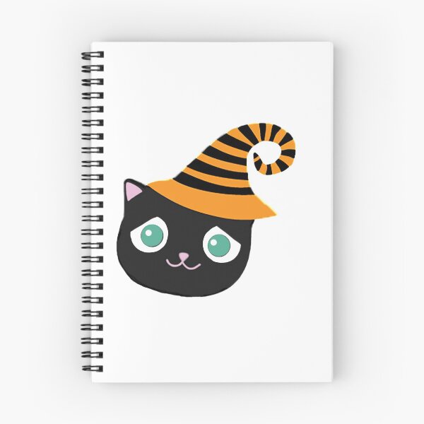Item preview, Black Cat with Sad Eyes and Whimsical Hat designed and sold by Swigalicious.