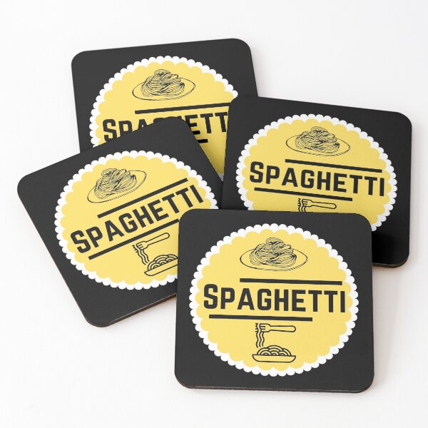 Item preview, Spaghetti - Yellow Food Container Label  designed and sold by LabelStore.