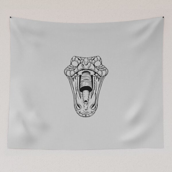 Item preview, snake viper bite head graphic design black designed and sold by Avicularious.