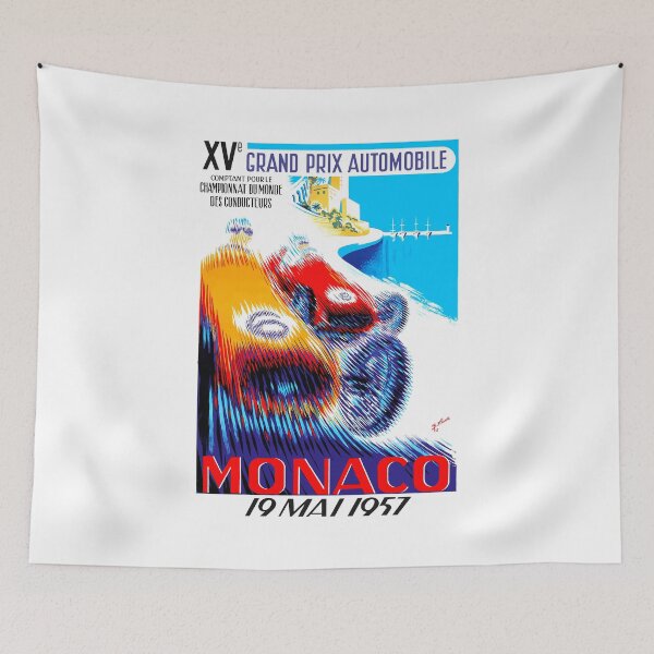 Artikelvorschau, 1957 MONACO Grand Prix Rennplakat entworfen und verkauft von retrographics.