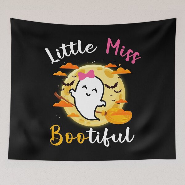 Item preview, Little Miss Boo-tiful Halloween Cute Moon and Broom Funny Halloween women gifts designed and sold by biigshow.