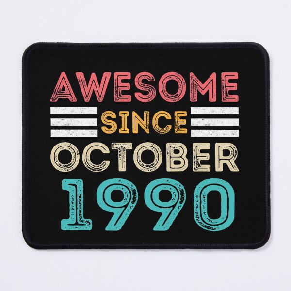 Item preview, Retro Vintage 30th Birthday - Awesome Since October 1990 designed and sold by meedTee.