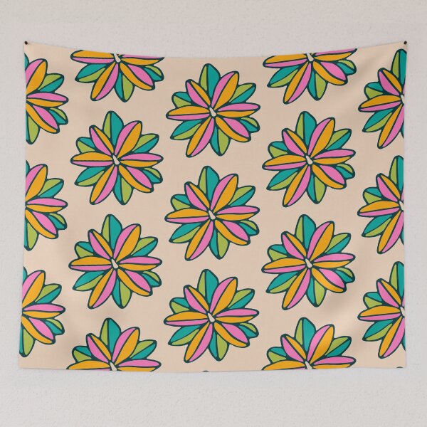 Item preview, BLOOM BIG BOHO FLORAL in 70s BRIGHT POP MULTI-COLOURS - UnBlink Studio by Jackie Tahara designed and sold by Jackie Tahara of UnBlink Studio.