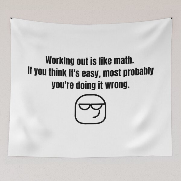 Item preview, Hacer ejercicio es como meme de entrenamiento de matemáticas designed and sold by FreshOutTheBox.