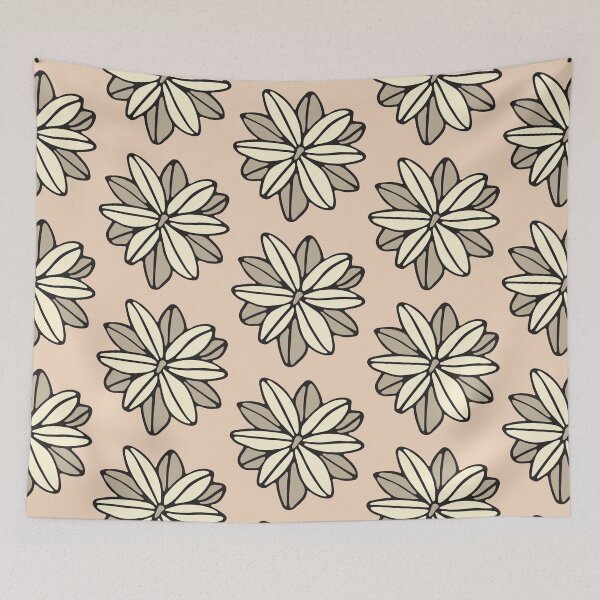 Item preview, BLOOM BIG BOHO FLORAL in NEUTRALS AND BLACK - UnBlink Studio by Jackie Tahara designed and sold by Jackie Tahara of UnBlink Studio.