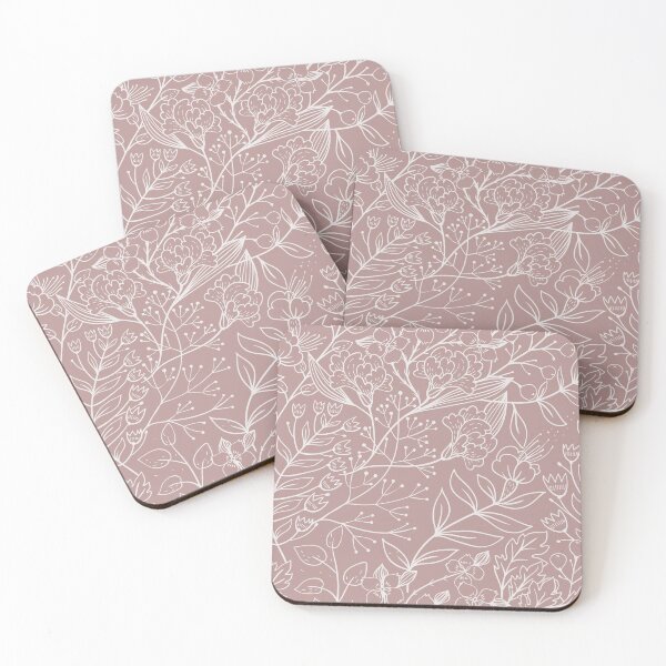 Aperçu de l'œuvre Motif floral rose et blanc minimaliste simple créée et vendue par Simply Magic Supply.