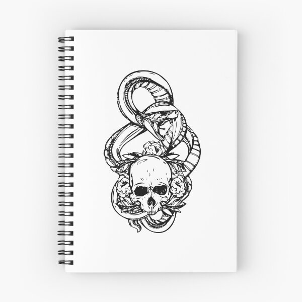 Item preview, hand drawn snake viper skull pencil graphic design black designed and sold by Avicularious.