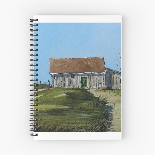Item preview, Barn line and wash watercolor by Nil Rocha art designed and sold by NilRochaArt.
