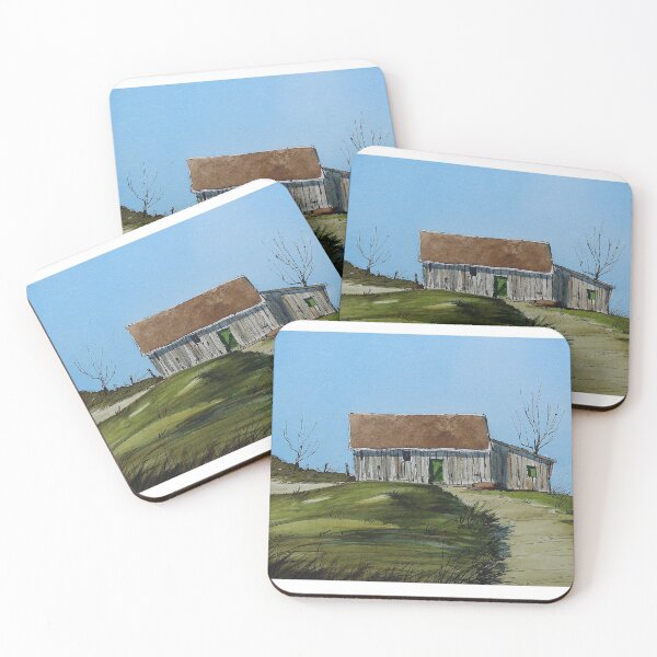 Item preview, Barn line and wash watercolor by Nil Rocha art designed and sold by NilRochaArt.