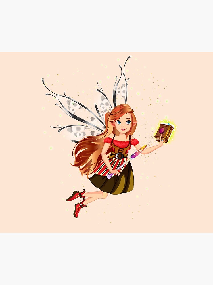 Thumbnail 5 of 5, Mouse Pad, Felicia The Magical Fairy Book Club Fairy Creating A New Book™ designed and sold by TeelieTurner.