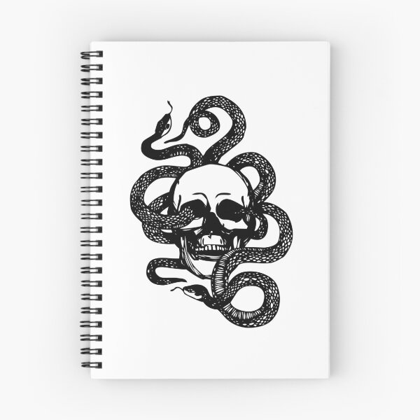 Item preview, hand drawn snake viper skull pencil graphic design black designed and sold by Avicularious.