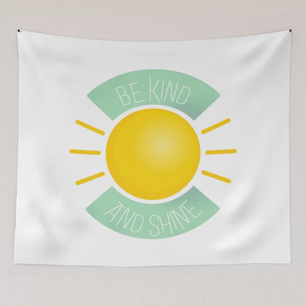 Item preview, Be Kind And Shine Sticker Design | White Letters designed and sold by Rainbows Rock.